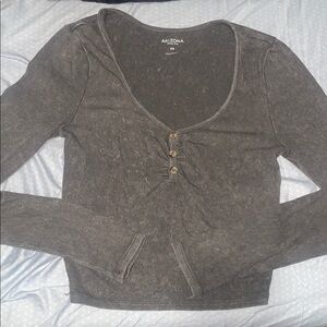 Arizona Jean Company Women's Charcoal Long Sleeve Top